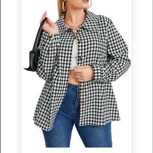 Print Button Front Jacket